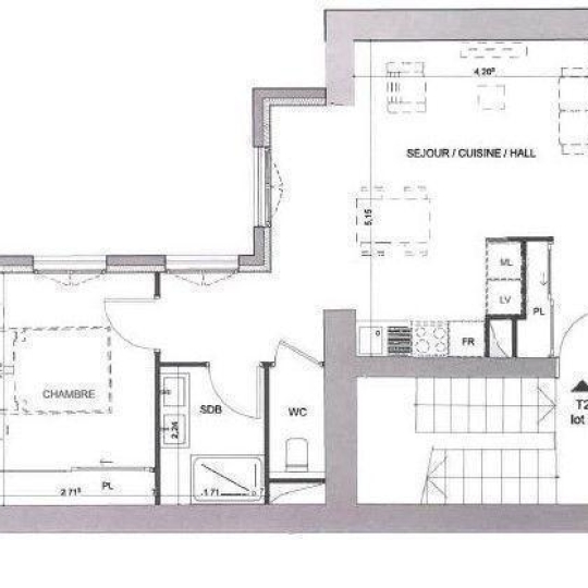  Annonces CHAPONOST : Appartement | LYON (69005) | 45 m2 | 273 000 € 
