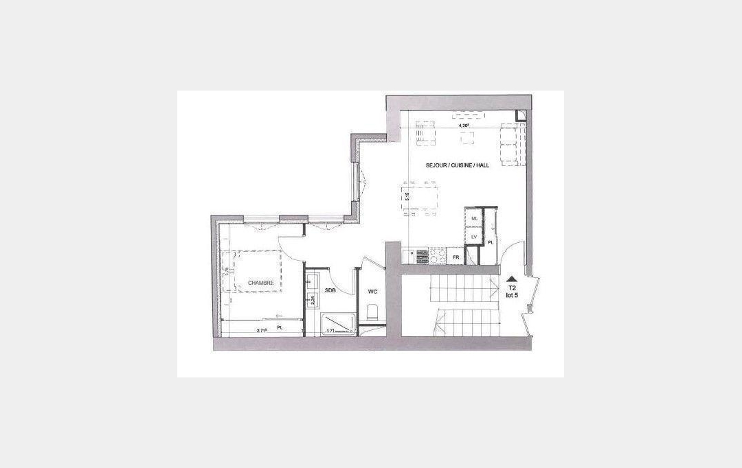 Annonces CHAPONOST : Appartement | LYON (69005) | 45 m2 | 273 000 € 