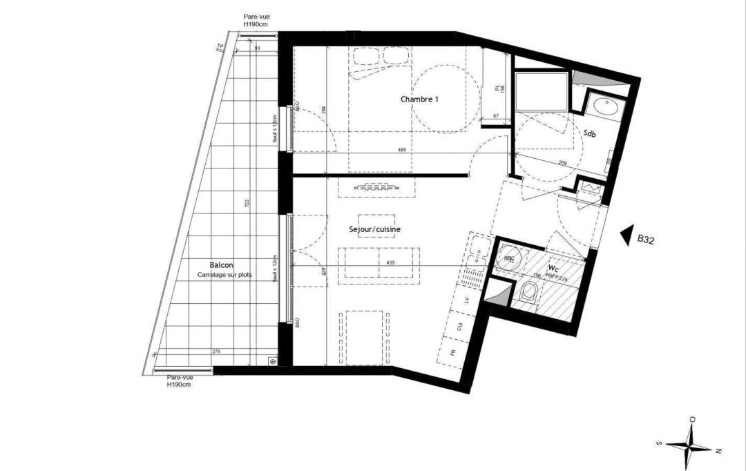 Annonces CHAPONOST : Appartement | LYON (69009) | 42 m2 | 308 000 € 